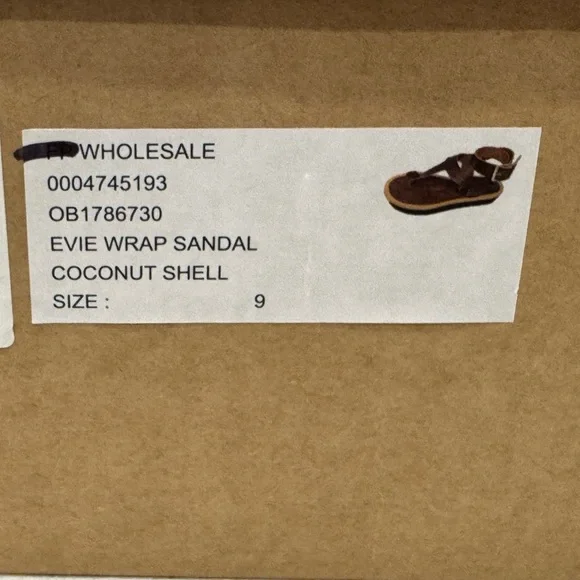 NWT Free People Hazel Flatform Sandals 9 Coconut Shell Brown Leather Toe Post - Picture 11 of 15